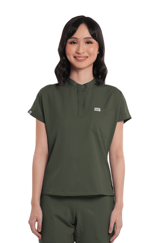 Airstretch® Custom Fit Cap Sleeve Women Scrub Top