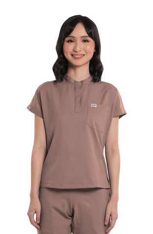 Airstretch® Custom Fit Cap Sleeve Women Scrub Top