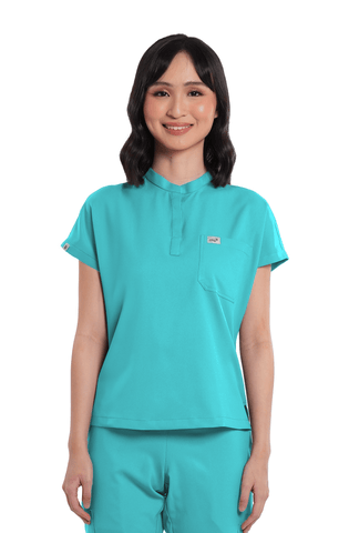 Airstretch® Custom Fit Cap Sleeve Women Scrub Top