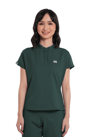 Airstretch® Custom Fit Cap Sleeve Women Scrub Top