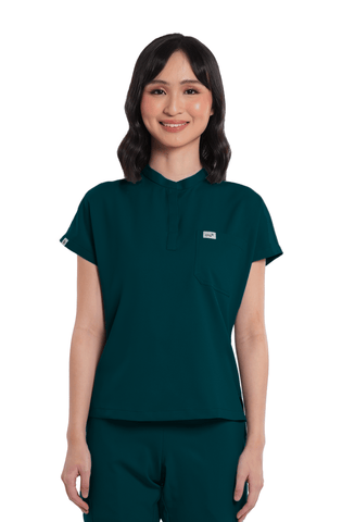 Airstretch® Custom Fit Cap Sleeve Women Scrub Top