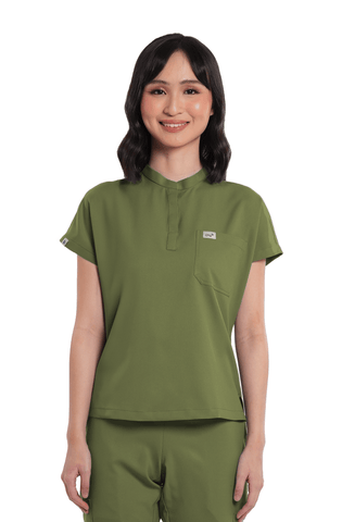 Airstretch® Custom Fit Cap Sleeve Women Scrub Top