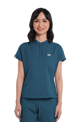 Airstretch® Custom Fit Cap Sleeve Women Scrub Top