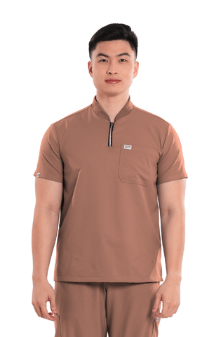 Airstretch® Custom Fit Half Zipped Men Scrub Top