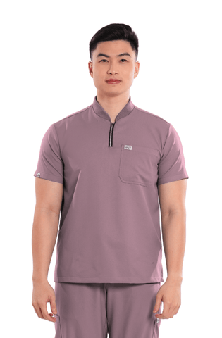 Airstretch® Custom Fit Half Zipped Men Scrub Top