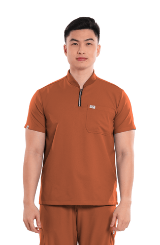 Airstretch® Custom Fit Half Zipped Men Scrub Top