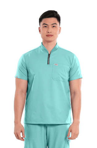 Airstretch® Custom Fit Half Zipped Men Scrub Top