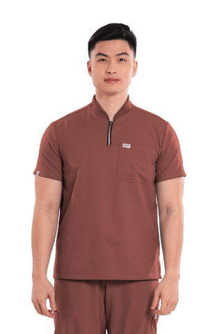 Airstretch® Custom Fit Half Zipped Men Scrub Top