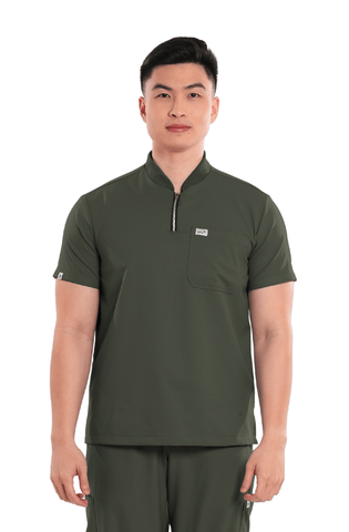 Airstretch® Custom Fit Half Zipped Men Scrub Top