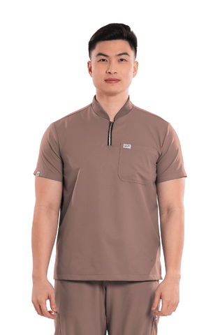 Airstretch® Custom Fit Half Zipped Men Scrub Top