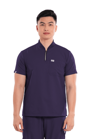 Airstretch® Custom Fit Half Zipped Men Scrub Top