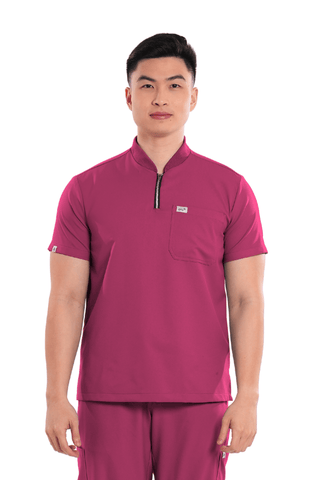 Airstretch® Custom Fit Half Zipped Men Scrub Top