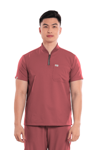 Airstretch® Custom Fit Half Zipped Men Scrub Top