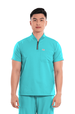 Airstretch® Custom Fit Half Zipped Men Scrub Top
