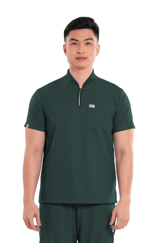 Airstretch® Custom Fit Half Zipped Men Scrub Top