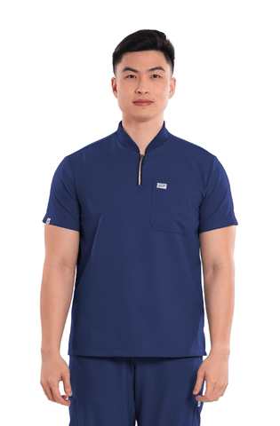 Airstretch® Custom Fit Half Zipped Men Scrub Top