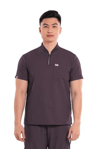 Airstretch® Custom Fit Half Zipped Men Scrub Top