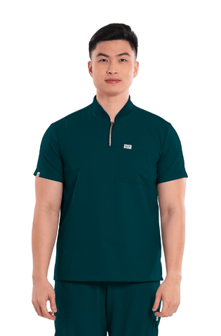 Airstretch® Custom Fit Half Zipped Men Scrub Top