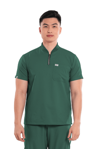 Airstretch® Custom Fit Half Zipped Men Scrub Top