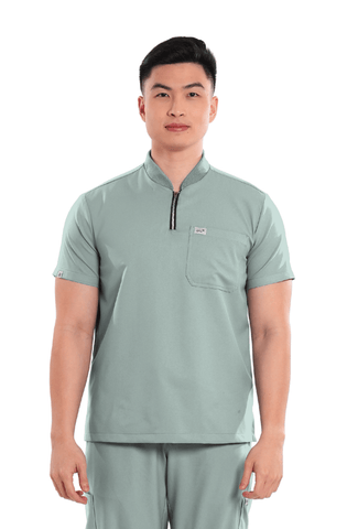 Airstretch® Custom Fit Half Zipped Men Scrub Top