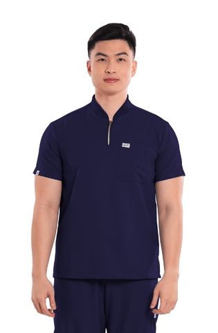 Airstretch® Custom Fit Half Zipped Men Scrub Top