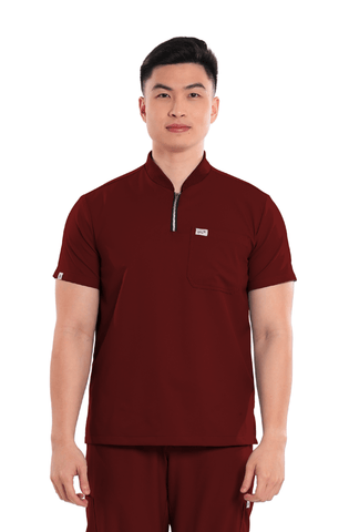 Airstretch® Custom Fit Half Zipped Men Scrub Top