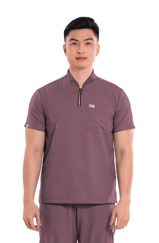 Airstretch® Custom Fit Half Zipped Men Scrub Top