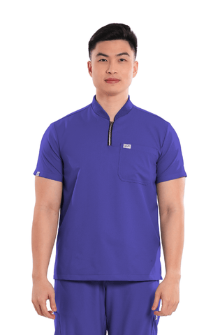Airstretch® Custom Fit Half Zipped Men Scrub Top