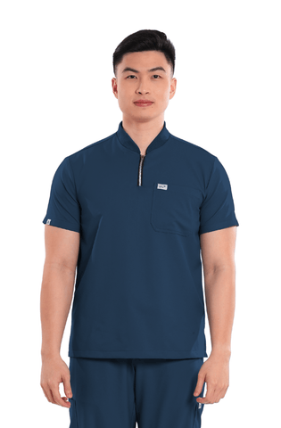 Airstretch® Custom Fit Half Zipped Men Scrub Top
