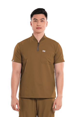 Airstretch® Custom Fit Half Zipped Men Scrub Top