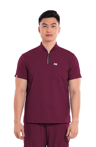 Airstretch® Custom Fit Half Zipped Men Scrub Top