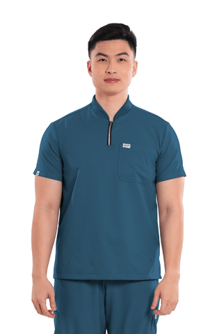 Airstretch® Custom Fit Half Zipped Men Scrub Top