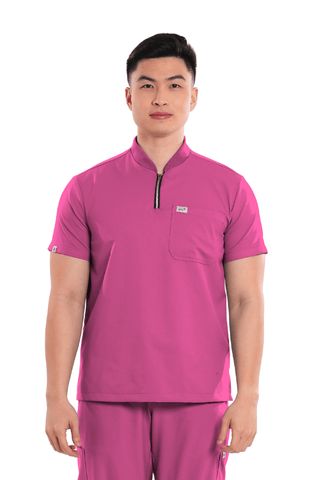 Airstretch® Custom Fit Half Zipped Men Scrub Top