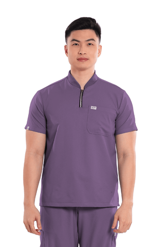 Airstretch® Custom Fit Half Zipped Men Scrub Top