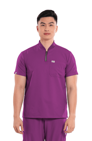 Airstretch® Custom Fit Half Zipped Men Scrub Top