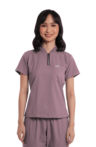 Airstretch® Custom Fit Half Zipped Women Scrub Top
