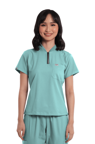 Airstretch® Custom Fit Half Zipped Women Scrub Top