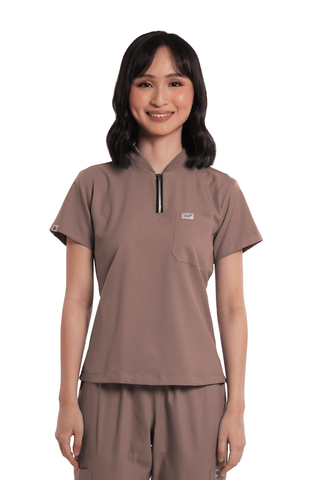 Airstretch® Custom Fit Half Zipped Women Scrub Top