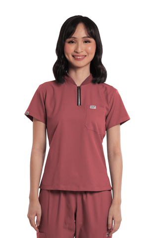 Airstretch® Custom Fit Half Zipped Women Scrub Top