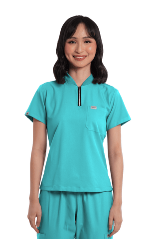 Airstretch® Custom Fit Half Zipped Women Scrub Top