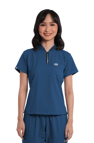 Airstretch® Custom Fit Half Zipped Women Scrub Top