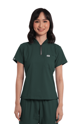Airstretch® Custom Fit Half Zipped Women Scrub Top