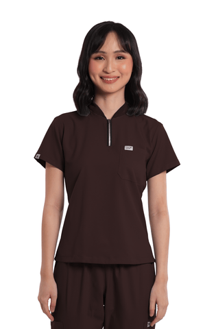 Airstretch® Custom Fit Half Zipped Women Scrub Top