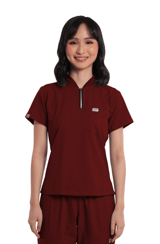 Airstretch® Custom Fit Half Zipped Women Scrub Top