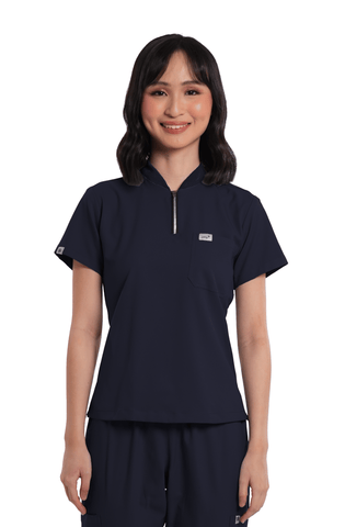 Airstretch® Custom Fit Half Zipped Women Scrub Top