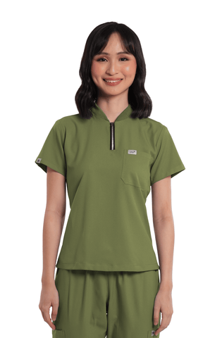 Airstretch® Custom Fit Half Zipped Women Scrub Top