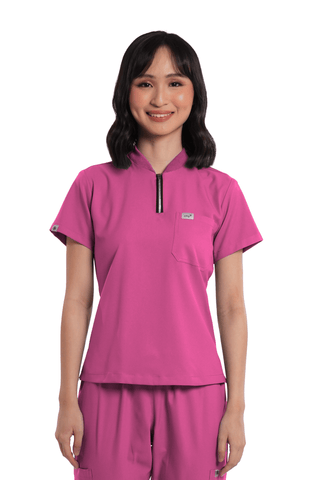 Airstretch® Custom Fit Half Zipped Women Scrub Top