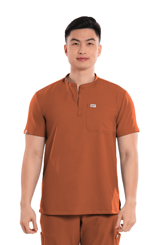 Airstretch® Custom Fit Mandarin Men Scrub Top