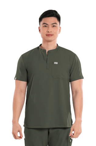 Airstretch® Custom Fit Mandarin Men Scrub Top