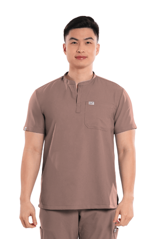 Airstretch® Custom Fit Mandarin Men Scrub Top